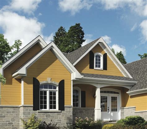 tan roof house color scheme